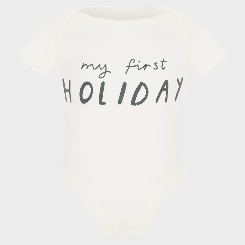 Baby`s 1st Holiday One Piece Bodysuit