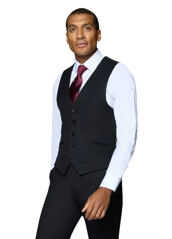 Berragamo Elegant Wool Vest - Black