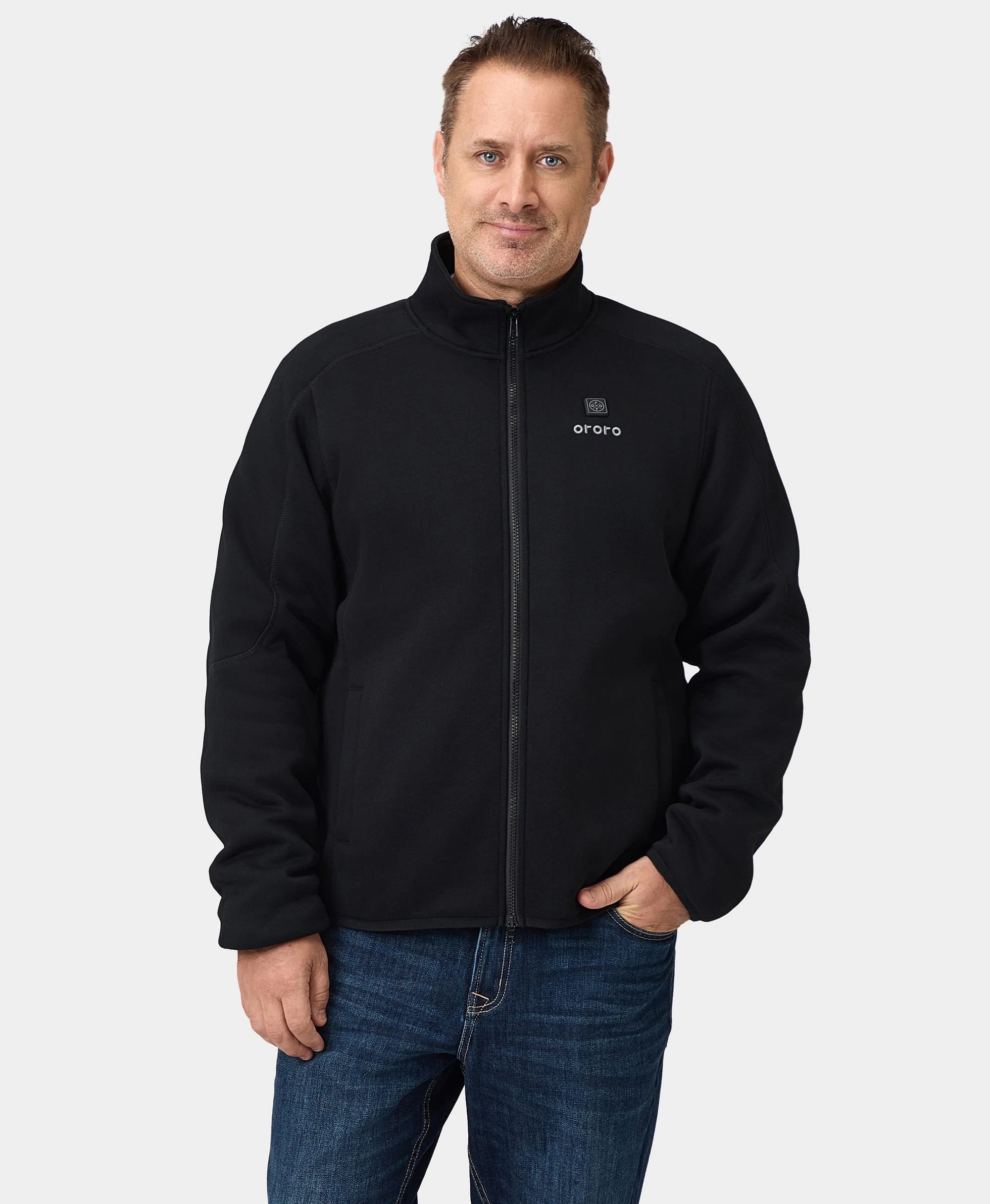 Florence Men's Heated Fleece Jacket - Black