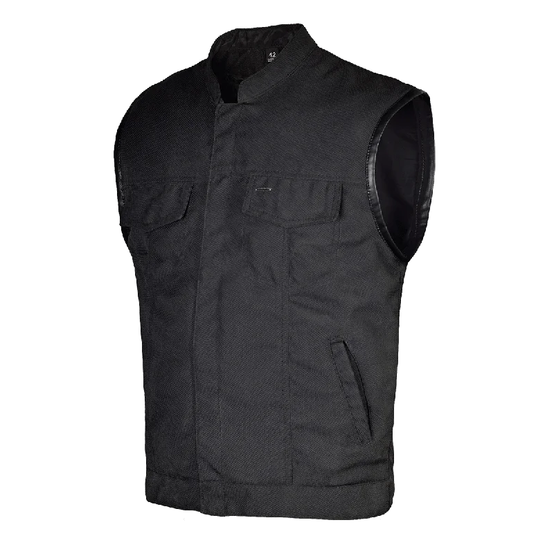 VL1914 Heavy Duty Textile Club Vest with Snaps And Zipper Closure