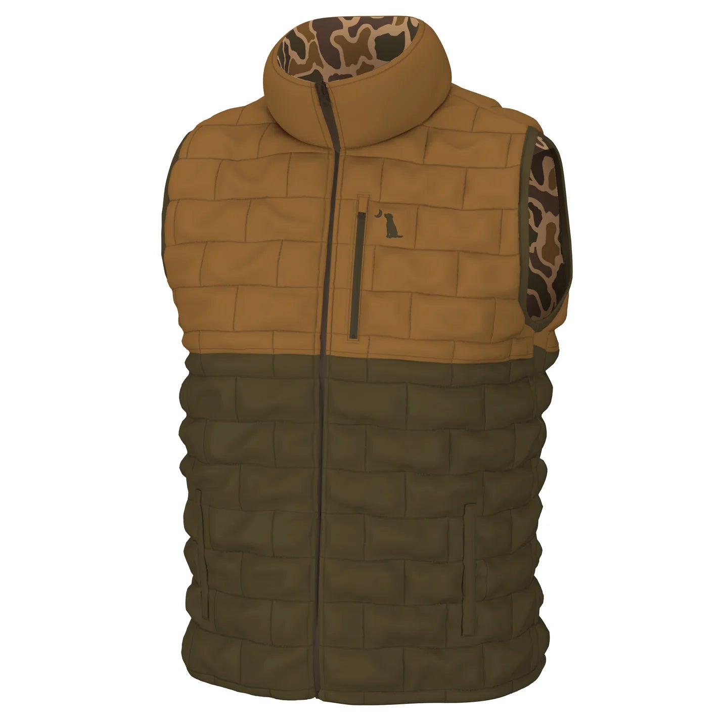 Duck Down Vest Old School Camo