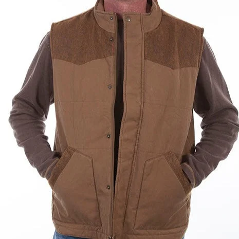 Scully Men's Canvas Vest in Tan