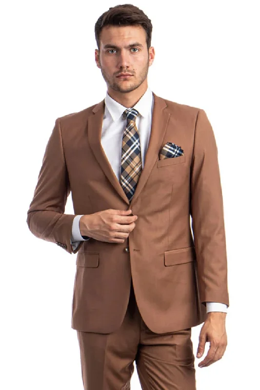 Brown Wedding Suit - Jacket + Pants - Brown Tuxedo - brown wedding suits and tuxedos