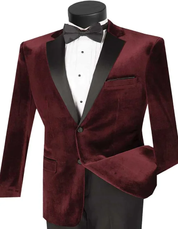 Mens Burgundy Prom Tuxedo - Maroon Wedding Dinner Prom Suit