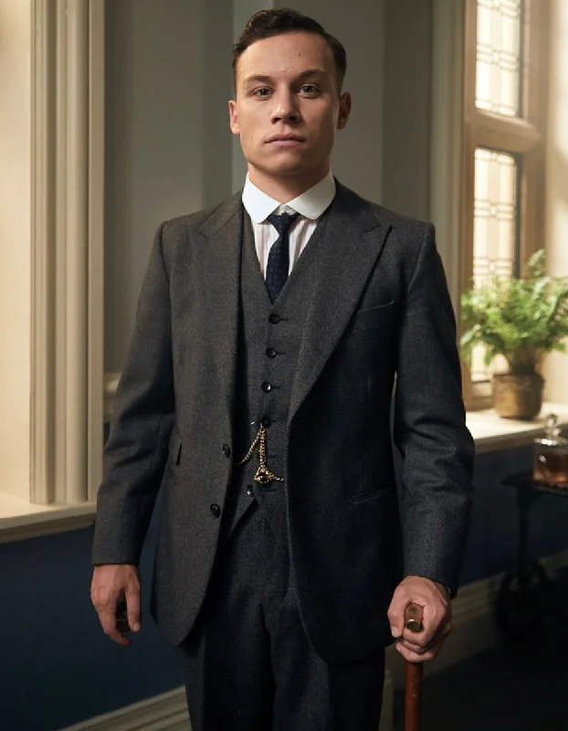 Mens Peaky Blinders Costume Michael Gray Vested Suit