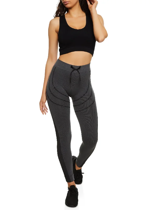 High Waist Two Tone Leggings