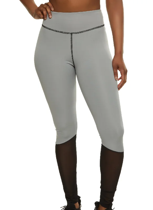 Mesh Color Block Leggings