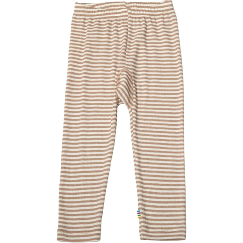 Joha Wool/Silk Light Brown Stripe Leggings