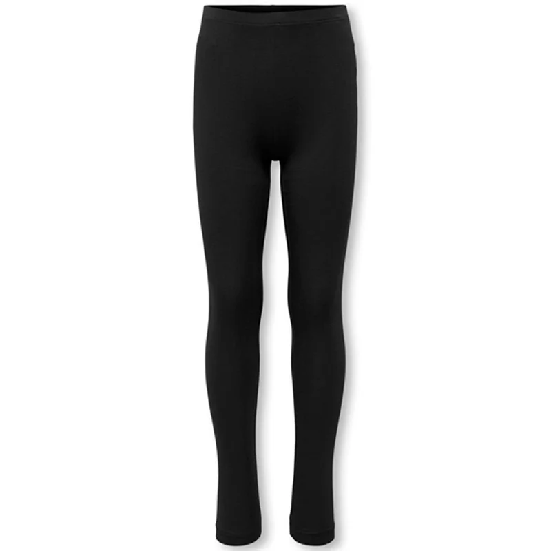 Kids ONLY Black Nille Leggings Solid Noos