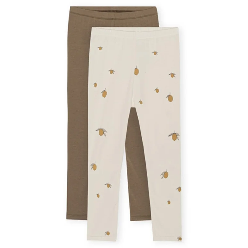 Konges Sløjd Lemon/Shitake Basic Leggings 2-pack