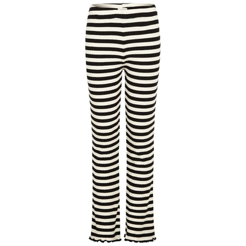 Mads Nørgaard 5x5 Classic Stripe Lala Leggings Black/Vanilla Ice