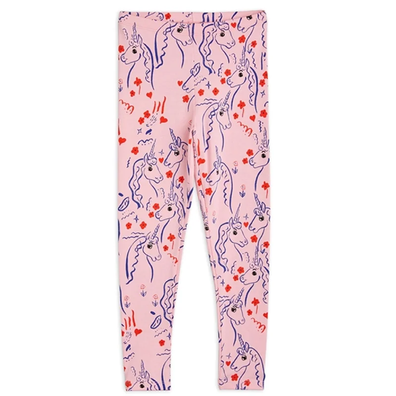 Mini Rodini Pink Scottish Unicorns Aop Leggings