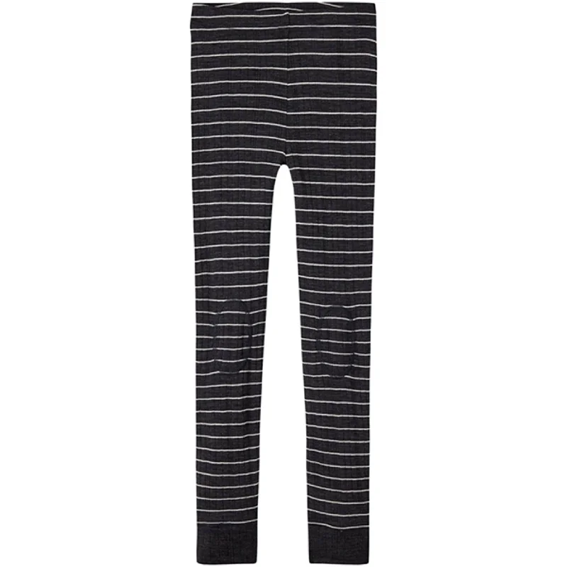 Name it Blue Graphite Stripes Wang Wool Needle Stripe Leggings