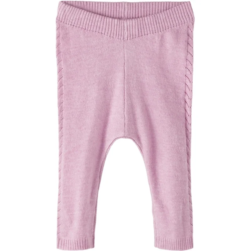 Name it Lavender Mist Remille Knit Leggings