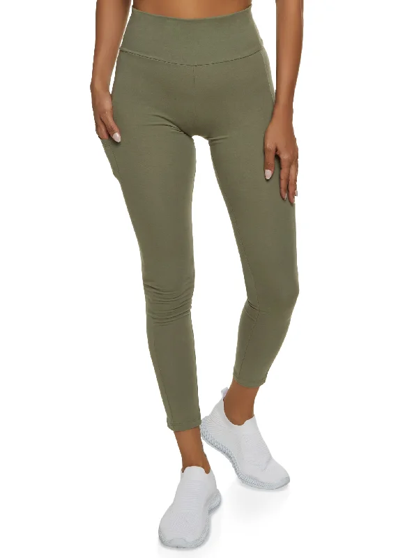 High Waist Cropped Pocket Leggings