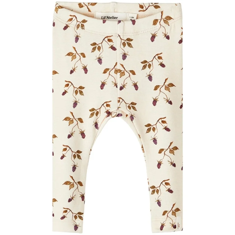 Lil'Atelier Turtledove/Berry Gaya Slim leggings Noos