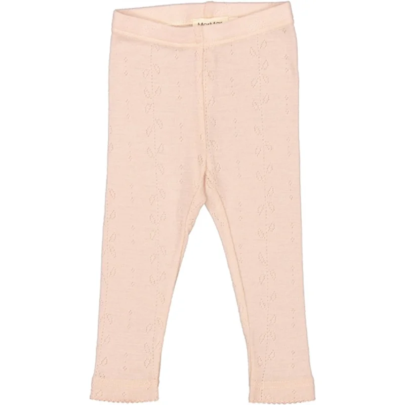 MarMar Wool Pointelle Sheer Rose Leg Leggings