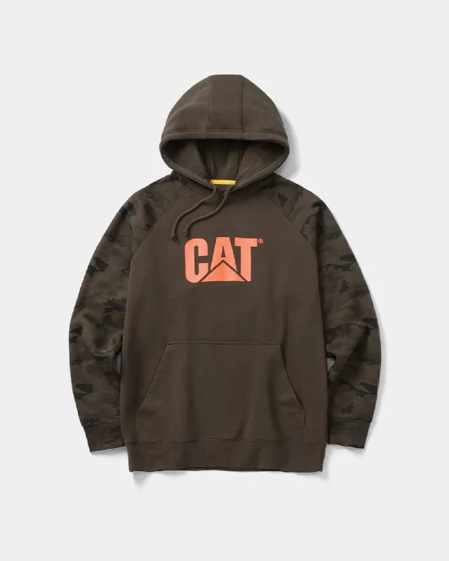 CAT Men's Colorblock Raglan Logo Hoodie