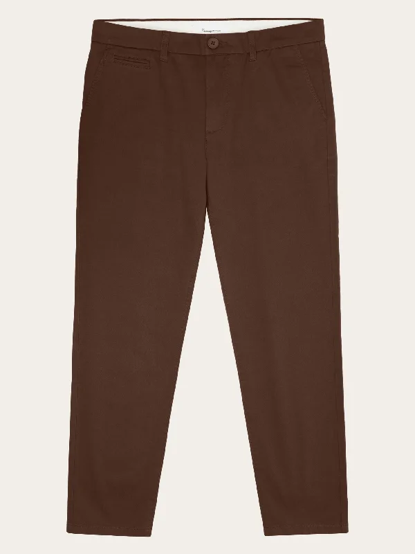 CHUCK regular twill chino pants - Demitasse (brown)