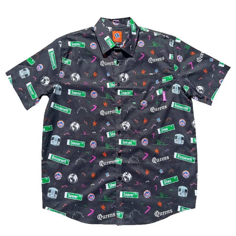 Mets "Queensboro" Button Up Shirt (BLACK)