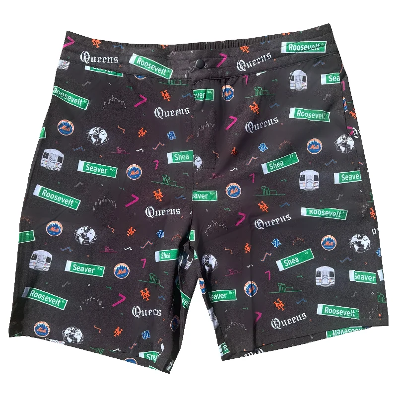 Mets "QUEENSBORO" shorts | Black