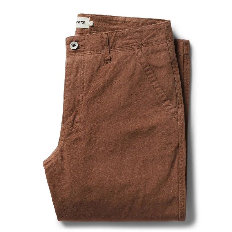 The Morse Pant in Mahogany Slub