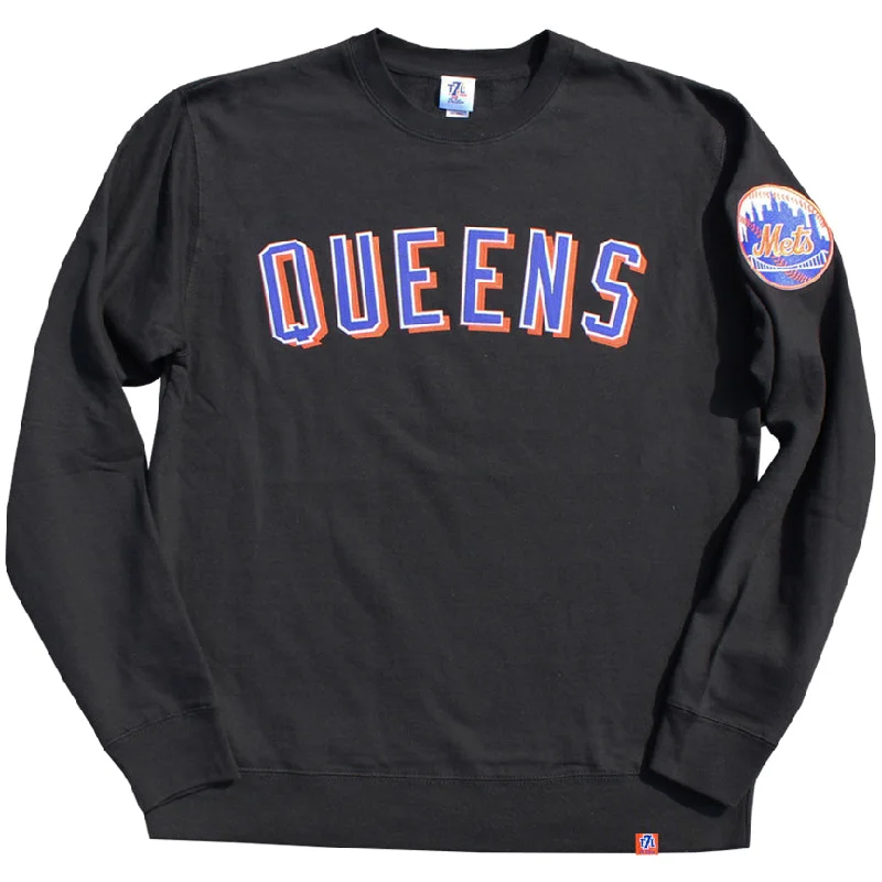 QUEENS "Shea Road" Mets (CREW NECK) - BLACK