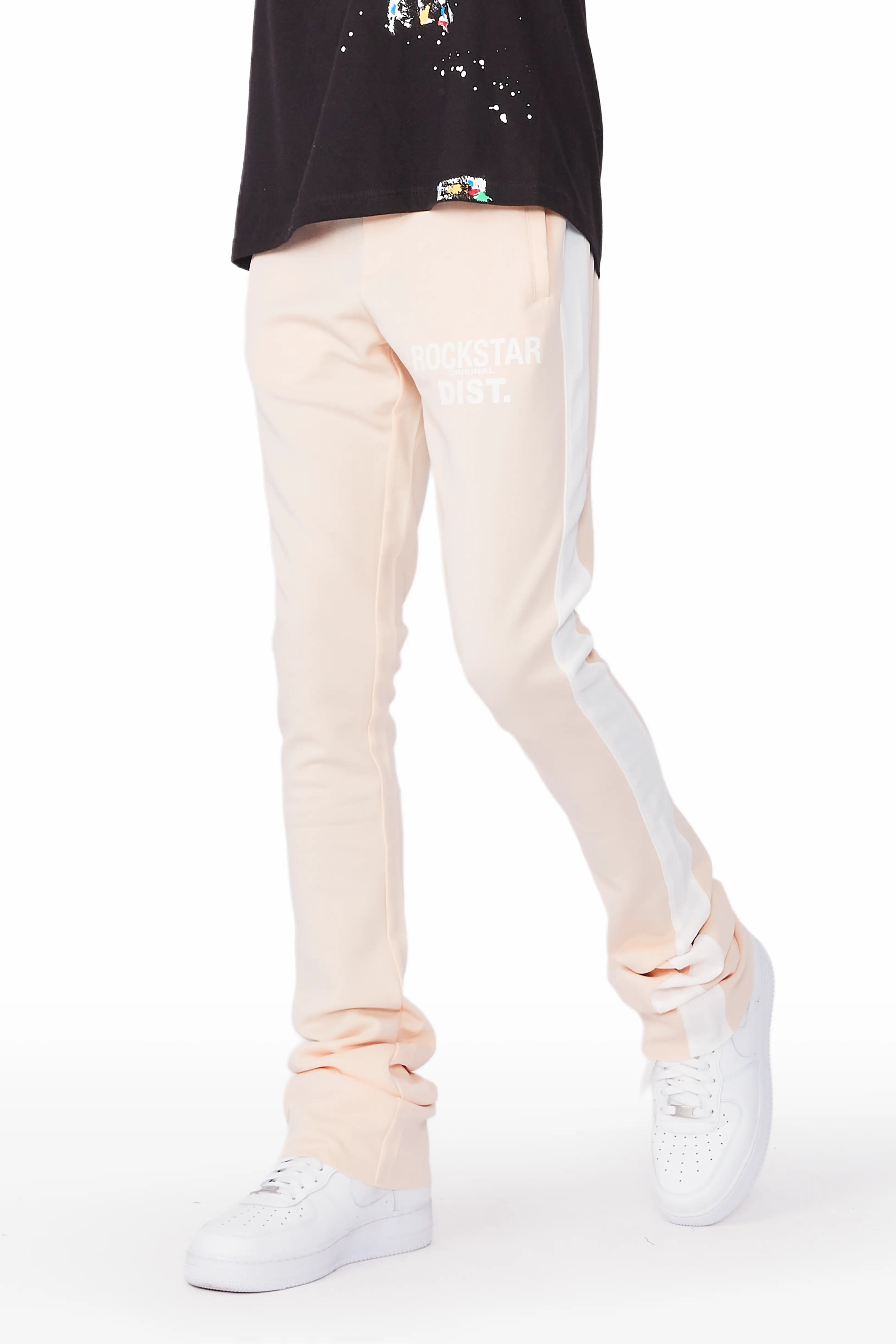 Landry Beige Super Stacked Track Pant